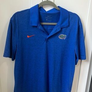 Large dryfit blue florida gator polo